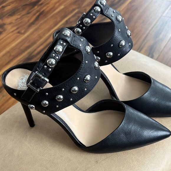 Vince Camuto Black Studded Heels - Picture 2 of 6